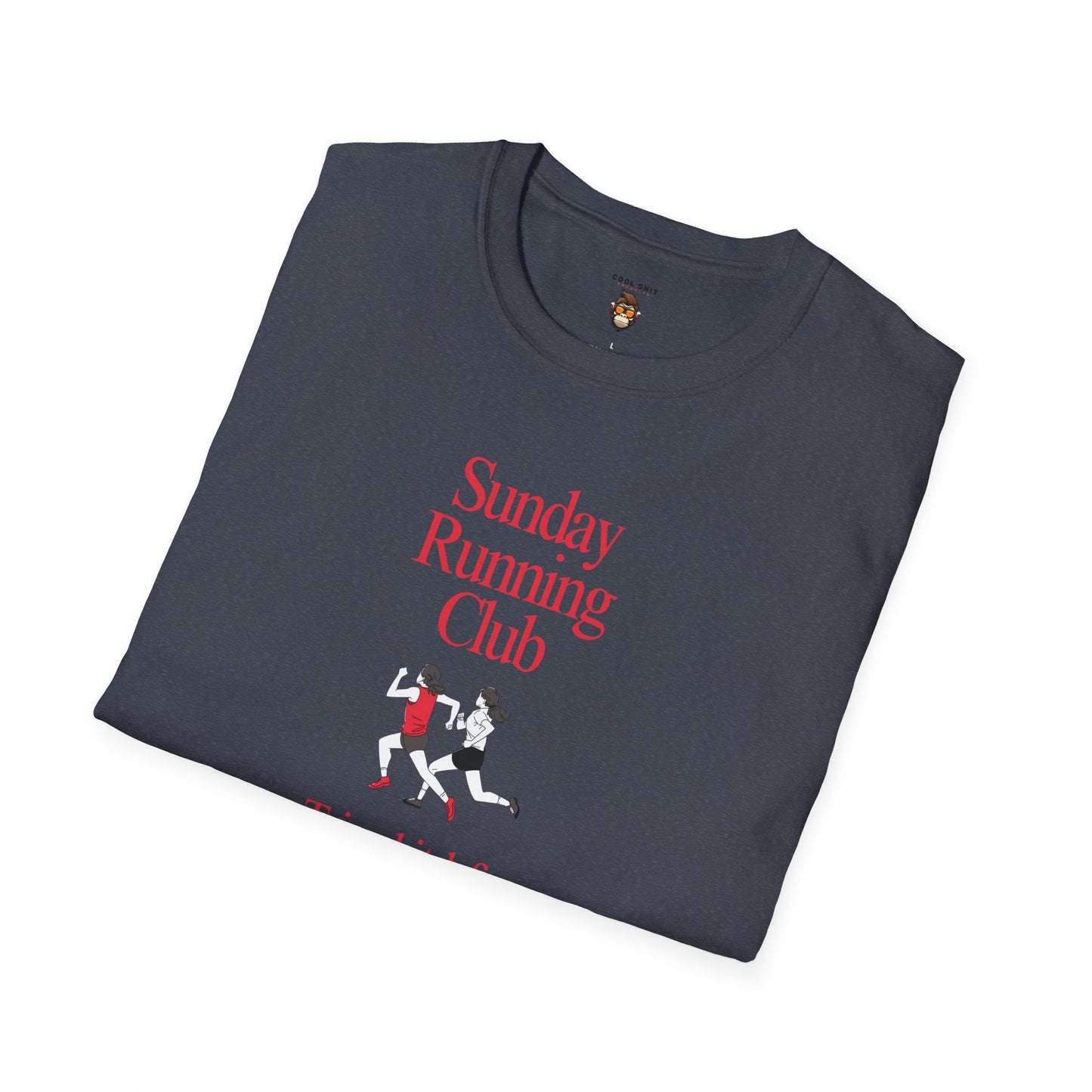 Sunday Running Club T-Shirt - Soft style Humorous Tee for Running Enthusiasts
