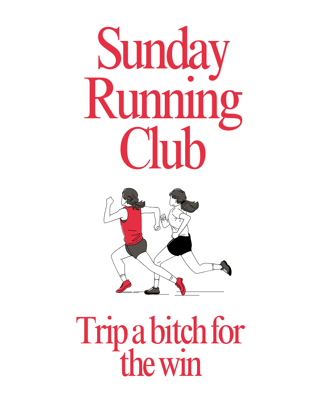 Sunday Running Club T-Shirt - Soft style Humorous Tee for Running Enthusiasts