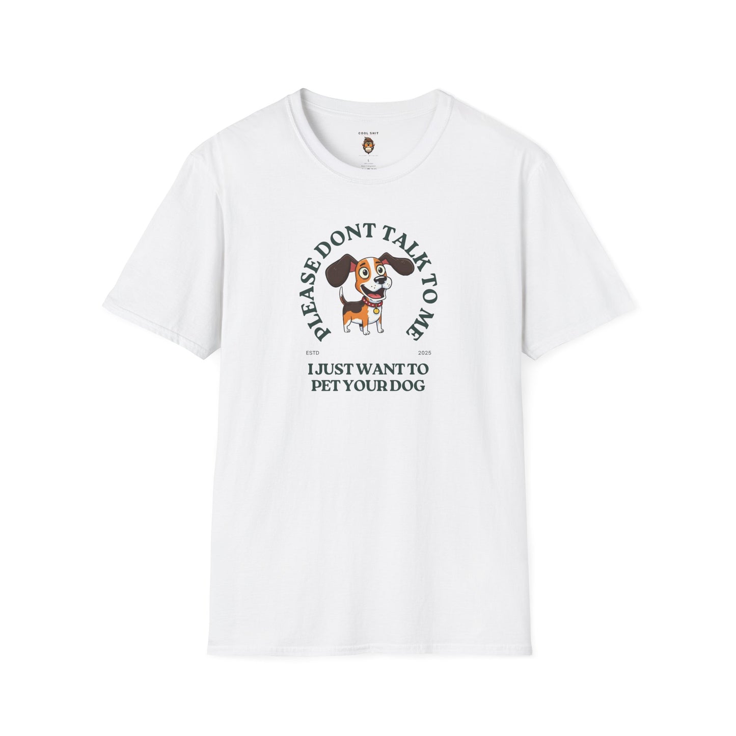 Funny Dog Lover T-Shirt - 'Please Don't Talk to Me, I Just Want to Pet Your Dog'