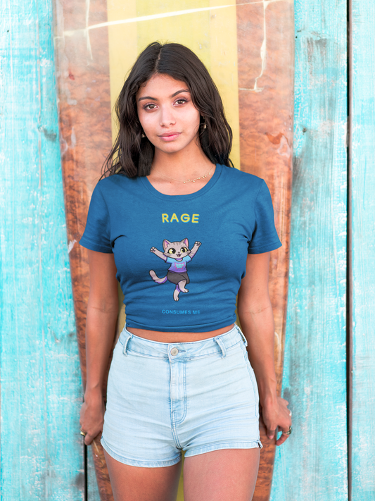 Funny Cat Rage Unisex Softstyle T-Shirt - Perfect for Cat Lovers