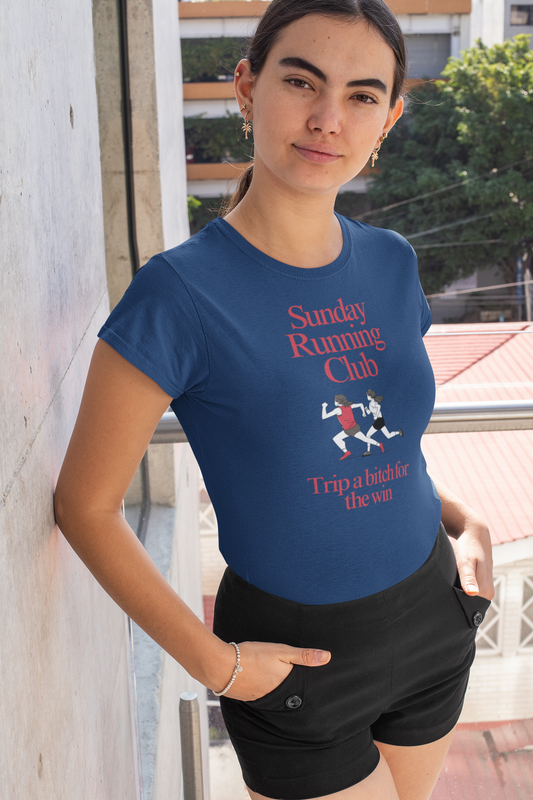 Sunday Running Club T-Shirt - Soft style Humorous Tee for Running Enthusiasts