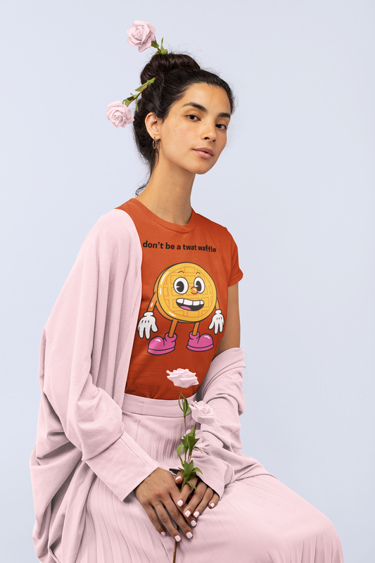 Funny Unisex Softstyle T-Shirt - 'Don't Be a Twat Waffle'