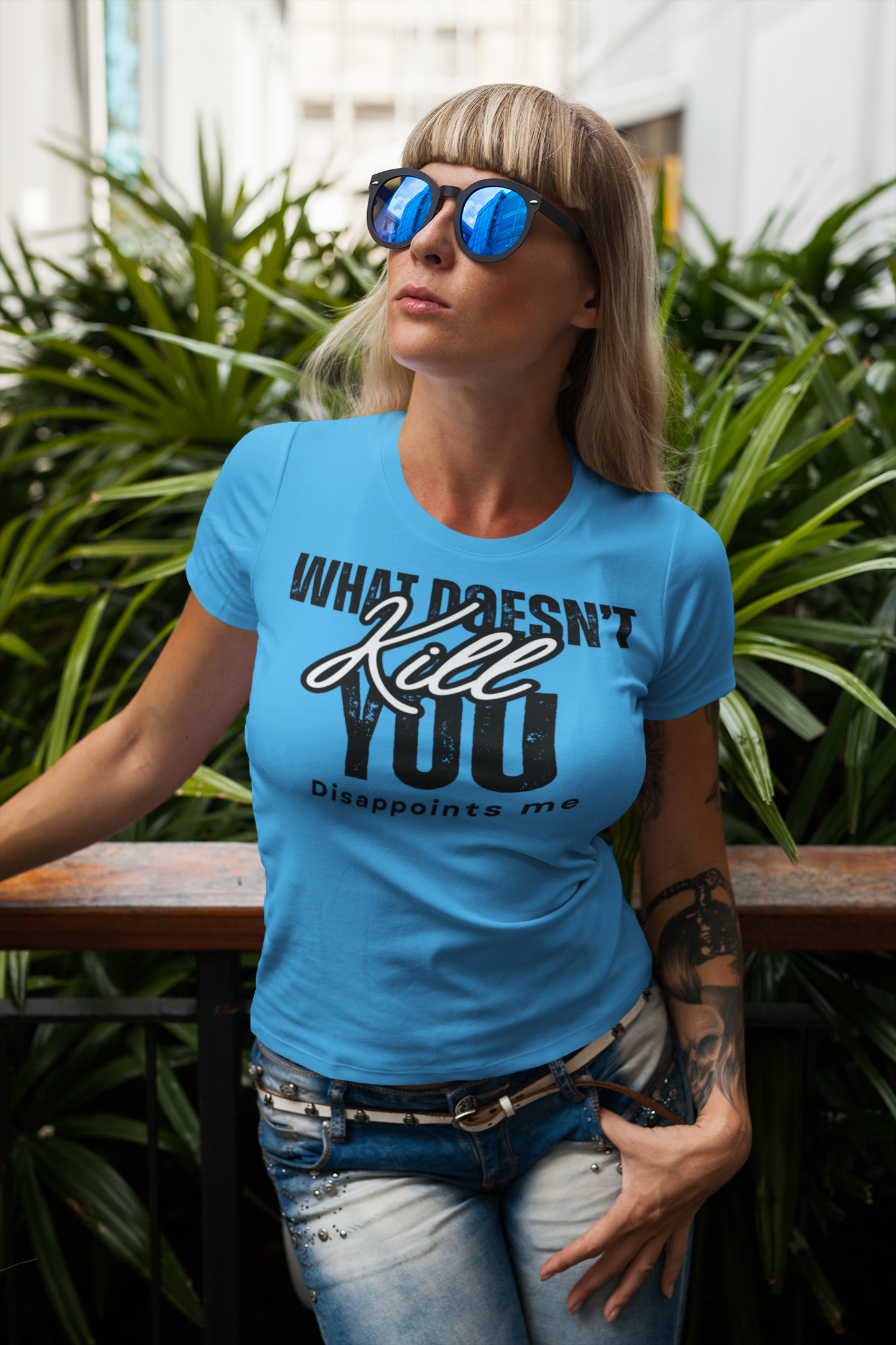 Motivational Unisex Soft style Dark Humor T-Shirt – What Doesn't Kill You Disappoints Me